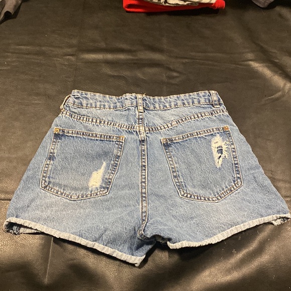 streetwear society jean shorts with white stripe on sides - Picture 2 of 2